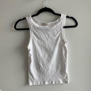 Madewell Ribbed White Sleeveless Tank Top
